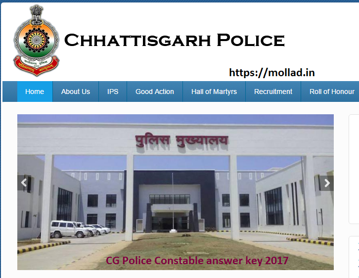 CG Police Constable answer key download