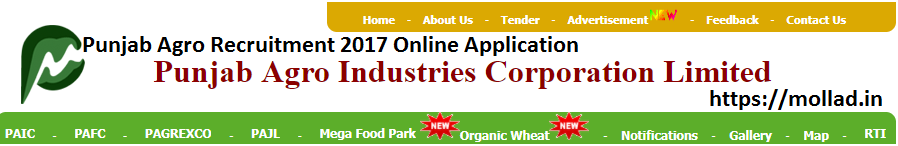 Punjab Agro Recruitment 2017