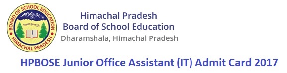 hpbose J.O.A. (IT) admit card