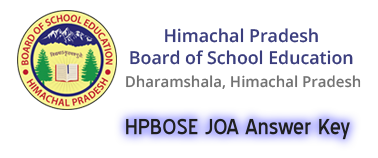 HPBOSE JOA Answer Key