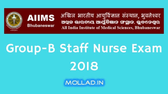 AIIMS Bhubaneswar Group B Staff Nurse Exam